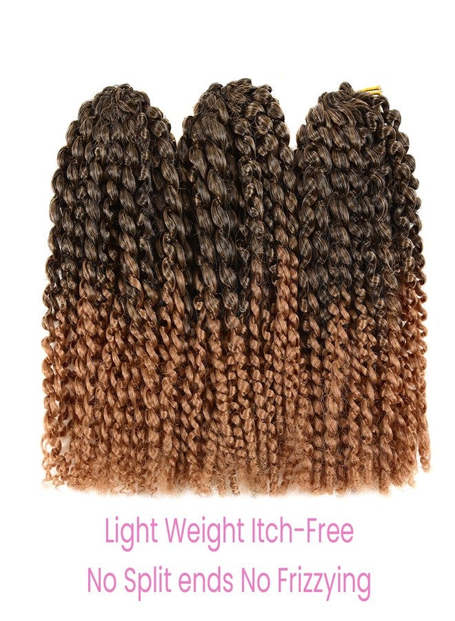 Yongyi 8 Inch Passion Twist Hair Short Marlybob Crochet Hair Marlybob Marlybob Crochet Braids Hair Crochet Hair For Black Women (8 Inch, 1B/27 9 Bundles Marlybob) - Image 5