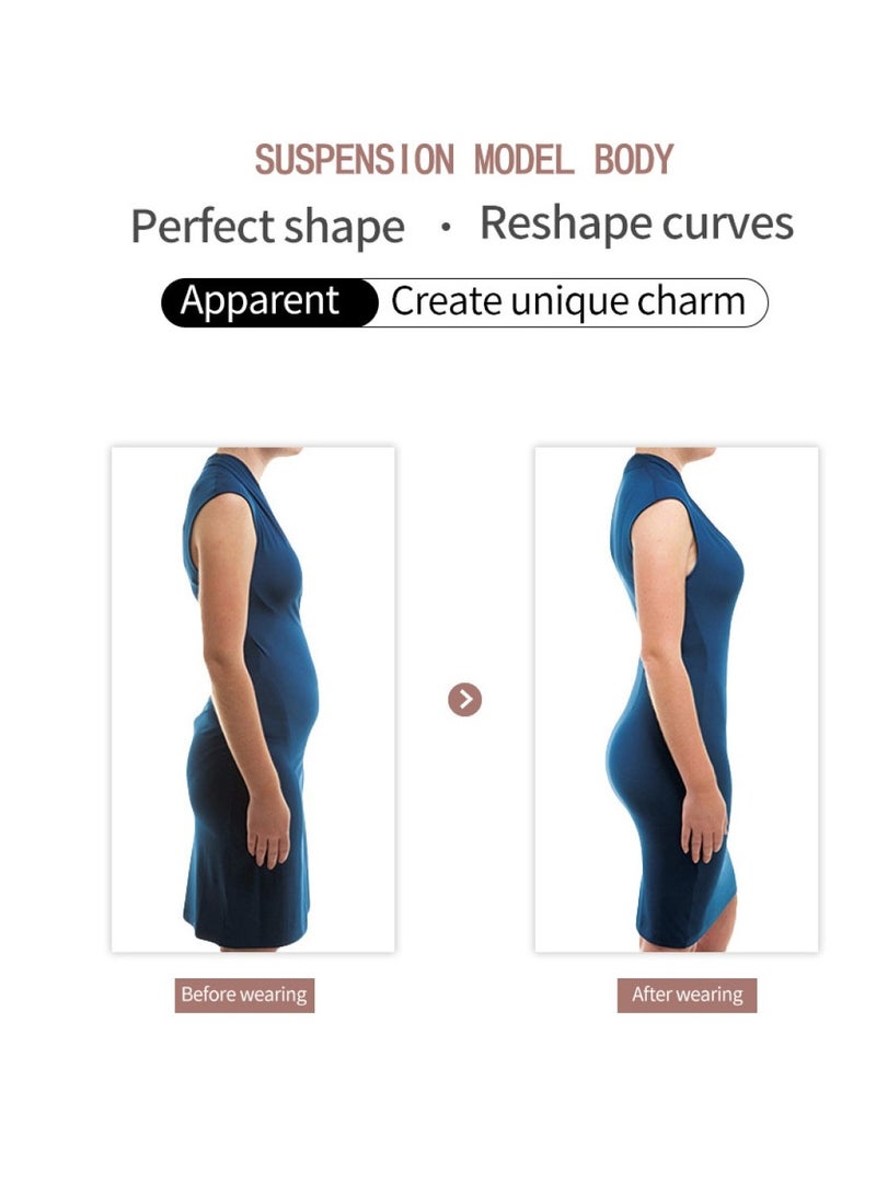 RATSAW Bodysuit For Women Tummy Control Shapewear Mid-Thigh Seamless Full Body Shaper Black - Image 5