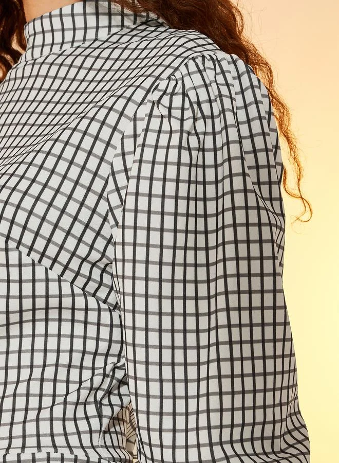 Take Two Checkered Midi Dress