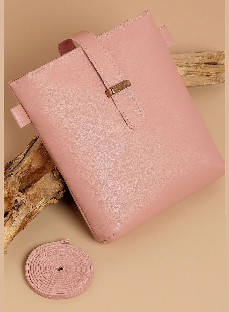 Haute Sauce Solid Casual Oversized Sling Bag with Push Lock For Women