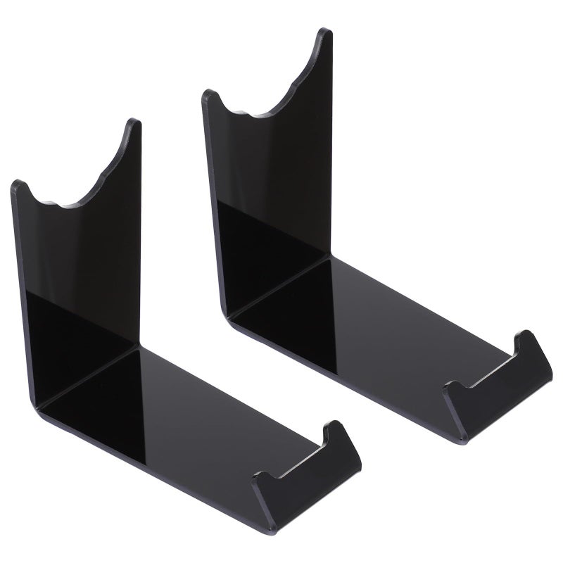 DOITOOL Black Acrylic Electric Razor Display Stand 2pcs Shaver Holder Storage Rack - Image 2