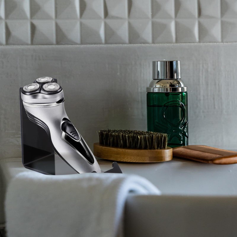 DOITOOL Black Acrylic Electric Razor Display Stand 2pcs Shaver Holder Storage Rack - Image 5