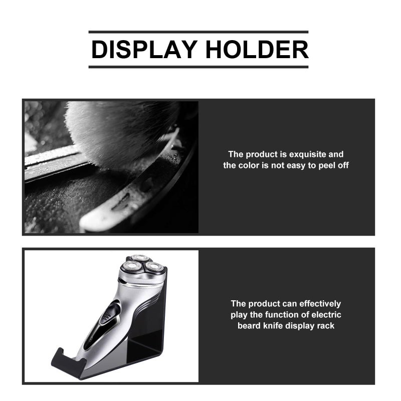 DOITOOL Black Acrylic Electric Razor Display Stand 2pcs Shaver Holder Storage Rack - Image 4