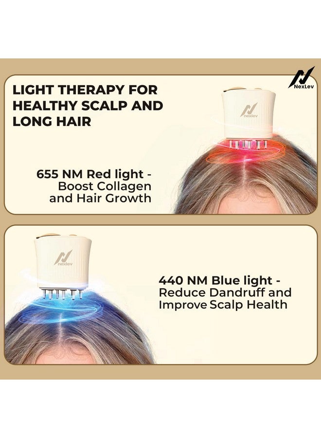 NexLev LED Therapy Oil Applicator | Reduce Dandruff | Improve Hair Growth | EMS for Scalp Improvement | Red & Blue Light | High Frequency Massage for Better Absorption | 10 ML | Waterproof | EA-01 - Image 2