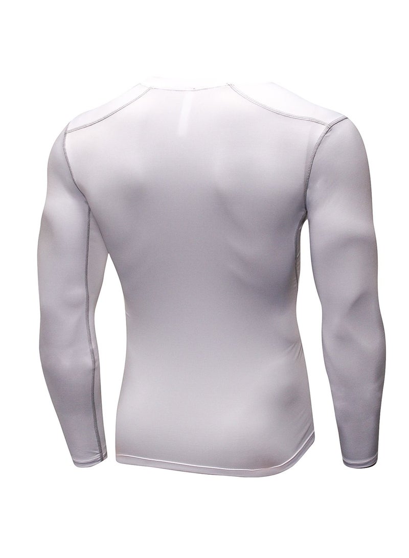 نيبمينينت Men Quick Dry Breathable Long Sleeve Shirt White - Image 2