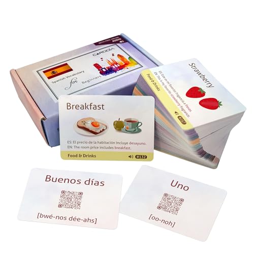 CARDDIA Spanish Vocabulary Educational Flashcards for Beginners - Image 1