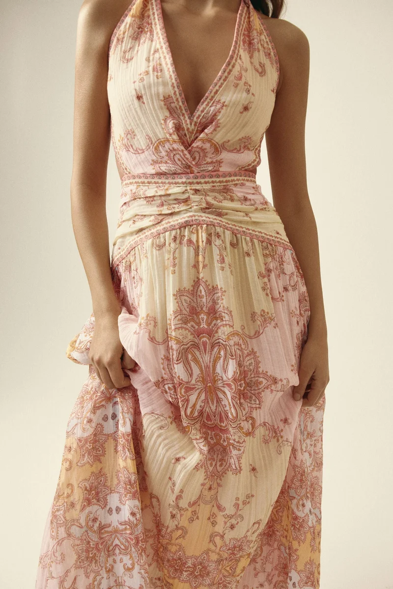 H&M Open-back halterneck dress