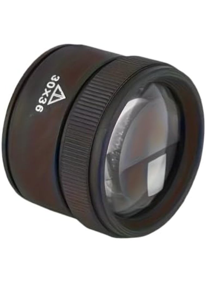 ماي سوق - عدسة مكبرة احترافية 30x36 بصرية، مكبر يدوي معدني عالي الدقة لفحص المجوهرات، العملات، والقراءة الدقيق - Image 1