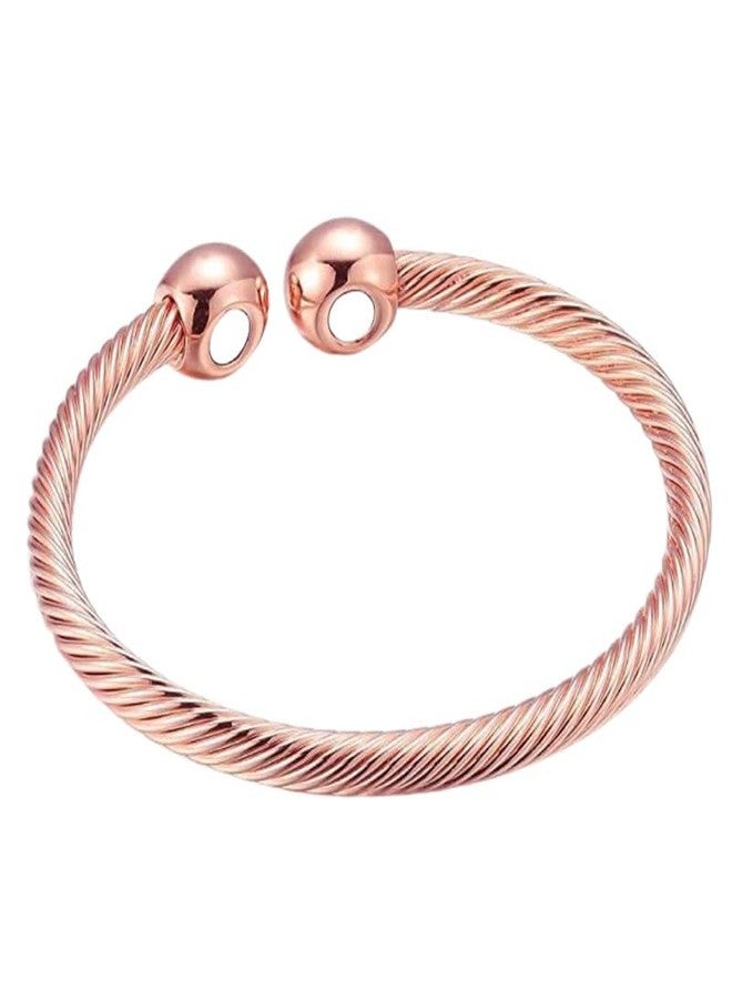 Mastyle® Wire Steel Shiny Smooth Sparkle Lightweight Bracelet Stylish Design | Rose gold - Image 1