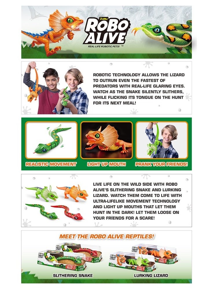 ROBO ALIVE - ZURU ROBO ALIVE Robotic Pet Slithering SNAKE for Ages 3+ (Green) - Image 1