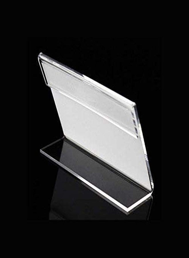 EHKO Acrylic Display Stand Paper Signage Holder/Acrylic Photo Frame/Menu Stand (L Stand 4 inch x 6 inch) - Pack of 4 Pieces - Image 2