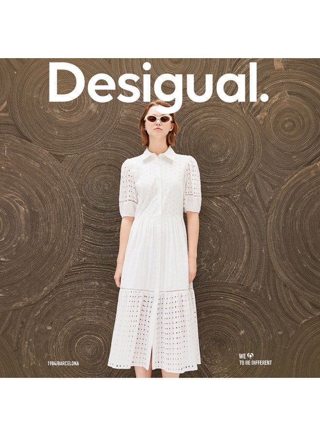 DESIGUAL bubble Sleeve Cut-out Paneled Shirt Dress - Image 3