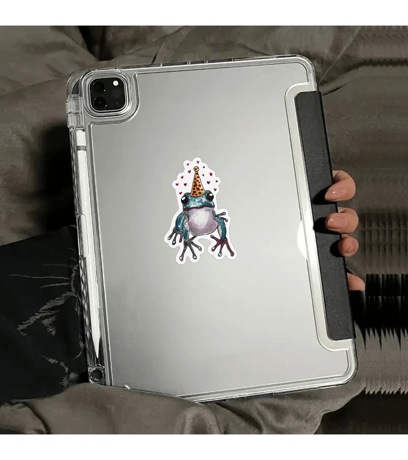 Funny Party Frog Sticker PVC Weatherproof for Laptop Bumper Water Bottle - Image 4