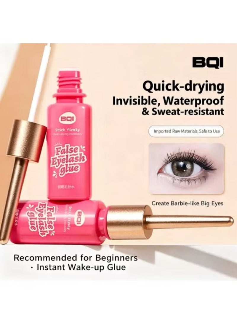 BQI Must-Have for Beginners | Quick-Dry Invisible False Eyelash Glue: Long-Lasting Hold, Waterproof & Sweat-Proof Without Residue, Gentle & Odor-Free, Effortlessly Creates Barbie Big Eyes - Image 2
