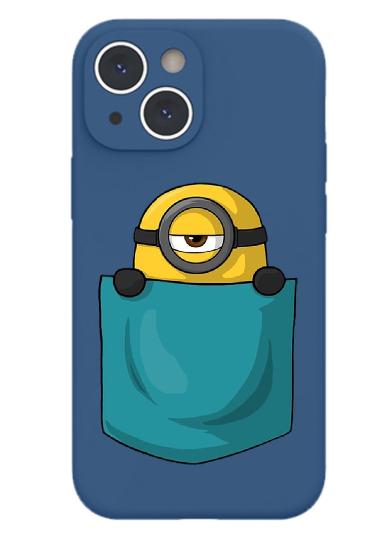 Theodor Protective Slim Fit Case Liquid Silicone Cover with Full Body Protection Anti-Scratch Shockproof Case For iPhone 13 Blue  - Mode special copy - Image 1