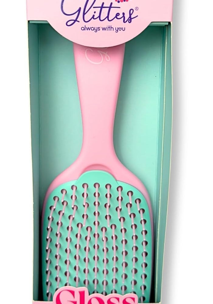 Glitters Gloss Detangling Hairbrush - Pink