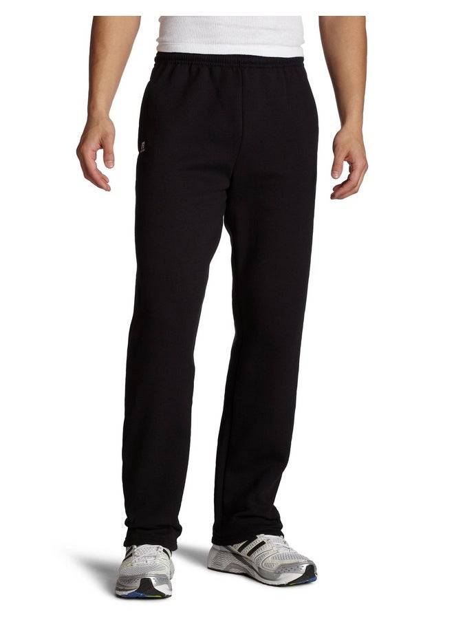 Russell Athletic - Men'S Dripower Open Bottom Sweatpants With Pockets, Black, Medium - Image 1