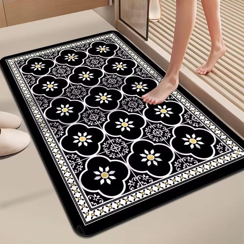 SKVM Water Absorbent mat for Bathroom Kitchen Floor Door Entrance Anti Slip Floor Foot Anti Skid Bathroom Shower mat (Design 17) - Image 5
