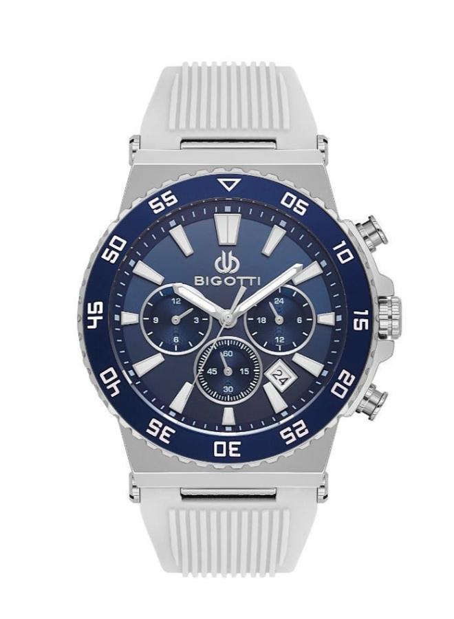 Bigotti - Raffinato Men Watch | Silicone BandBrass Case | Analog | Round Dial | Mineral Glass | Japanese Quartz | Water Resistant 50 Meters - Image 1