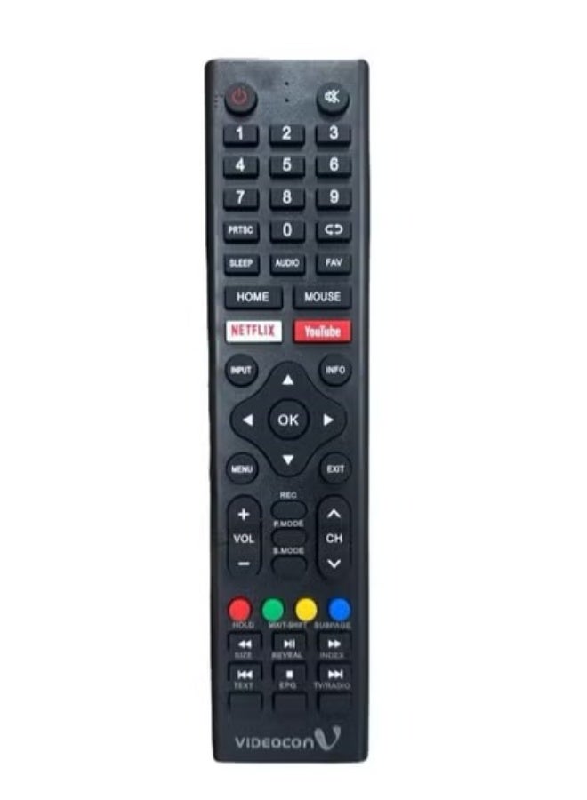 VIDEOCON Replacement Remote Control for Videocon Smart TVs – Upgraded Infrared Remote with Strong Signal and Easy Operation - Image 1
