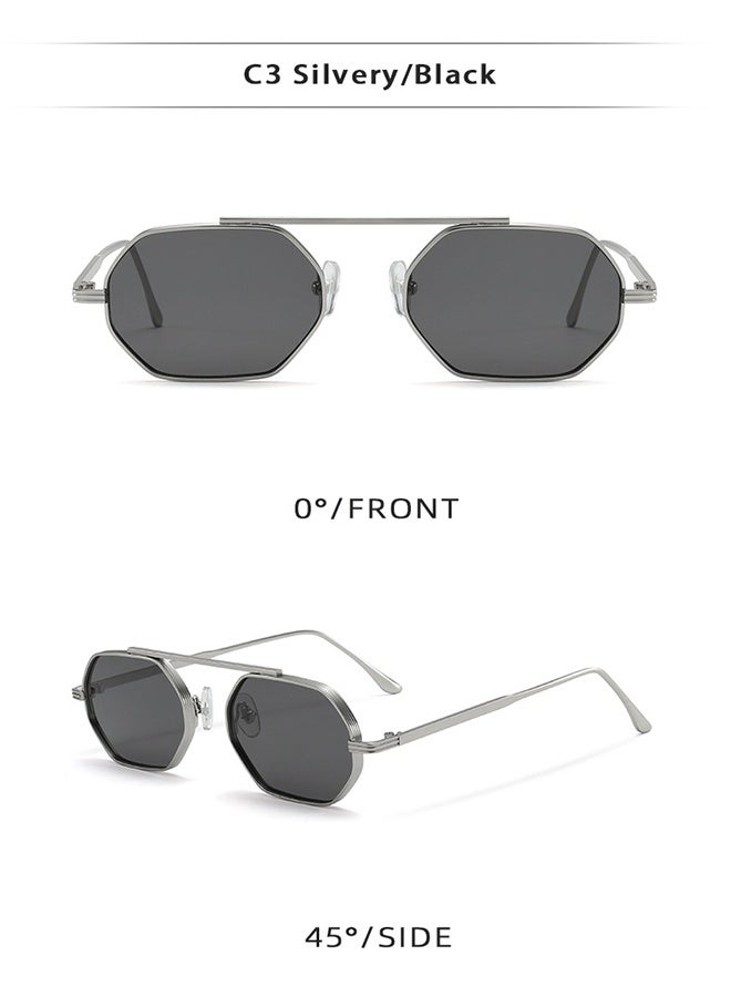 2025Luxury Designer Sunglasses UV400 Retro Square Polarized Metal PC Shades for Women Men - Image 5