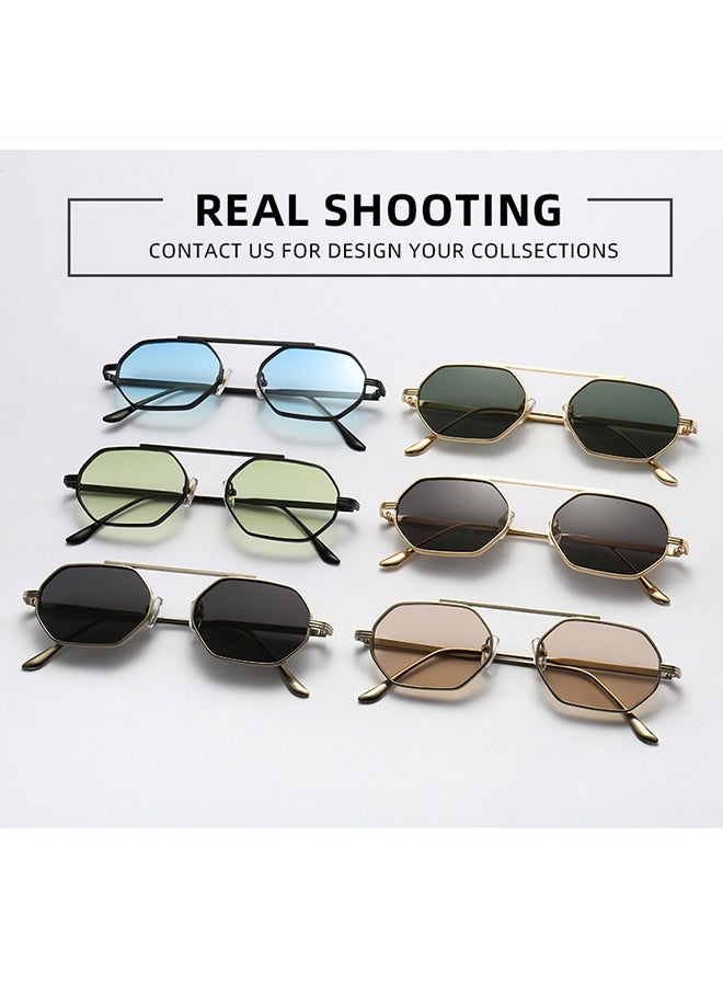 2025Luxury Designer Sunglasses UV400 Retro Square Polarized Metal PC Shades for Women Men - Image 2