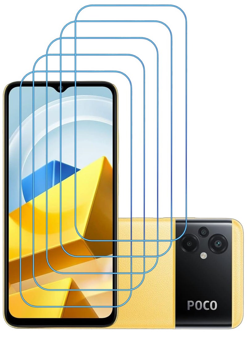 أكاليكس 5 قطع، حماية شاشة،  لهاتف شاومي Poco M5 ، جودة ممتازة. - Image 1