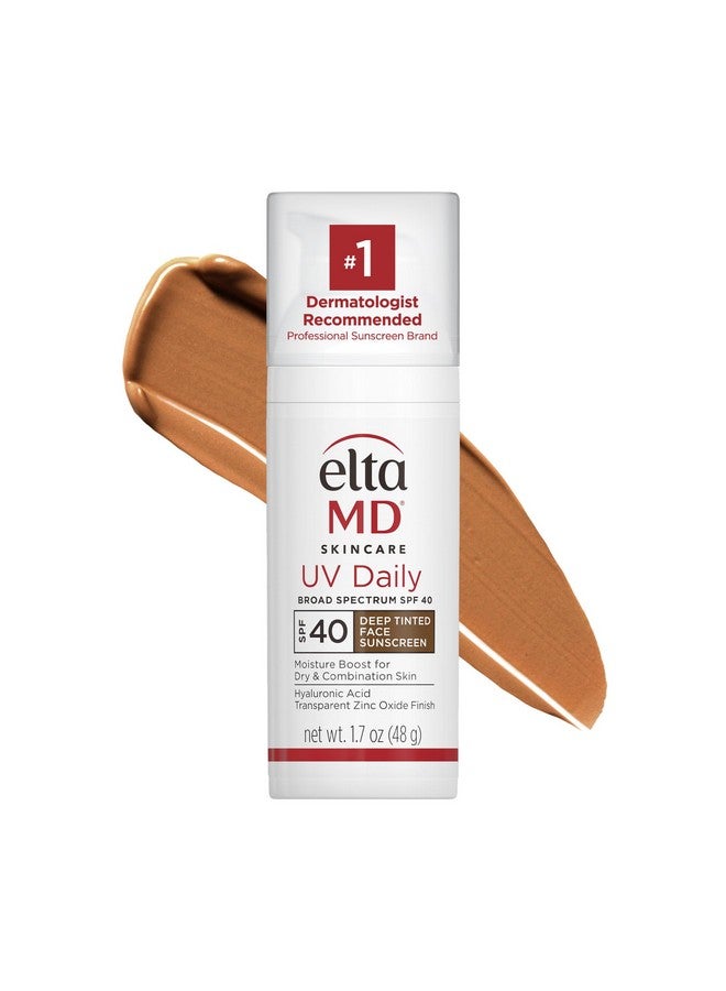 EltaMD UV Daily SPF 40 Tinted Face Sunscreen Moisturizer, Deep Tinted Sunscreen for Face Moisturizers, 1.7 oz Pump - Image 1