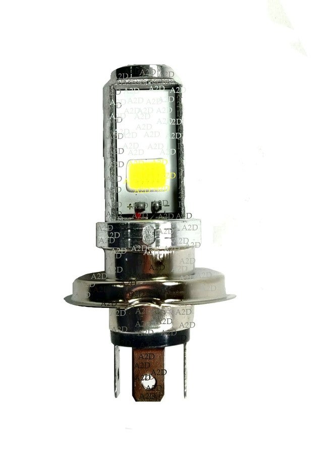 A2D 12212 12V Lens Top Cobe H4 / HS1 Bike LED Headlight Bulb Replacement White compatible with Kinetic Comet - Image 1
