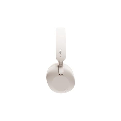 Sudio K2 Wireless OverEar Bluetooth HeadphonesNoise Cancelling Builtin Microphone 60h Battery USBC Fast Charging Comfortable Fit White White - Image 3
