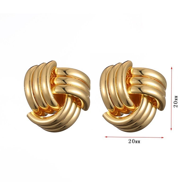 Geometric C-Shape Gold Earrings for Women - Minimalist Luxury Design, Stainless Steel, Trendy Statement Jewelry