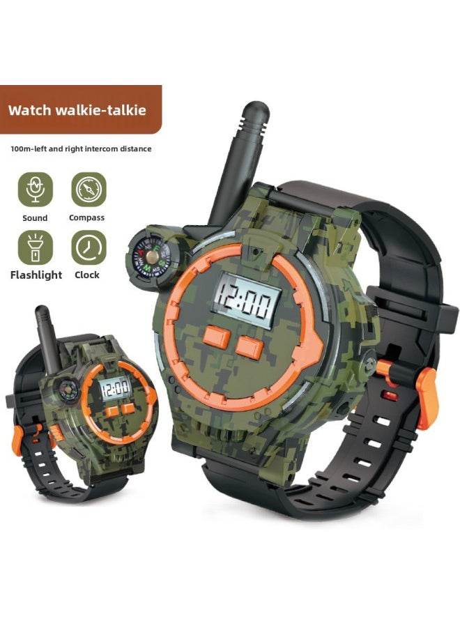 null - Children's Walkie-talkie Toy Wireless Pager Indoor Outdoor Remote Interactive Play House Pager Educational Toy-Color:Wireless Walkie-talkie-black/pack Of Two [color Box]-Specifications:Standard Configuration - Image 1