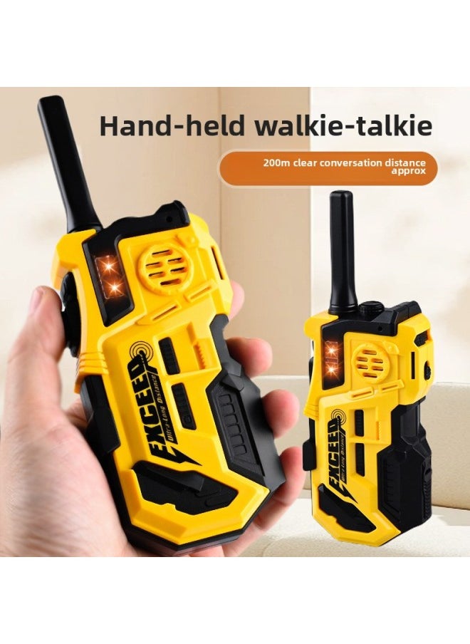 null - Children's Walkie-talkie Toy Wireless Pager Indoor Outdoor Remote Interactive Play House Pager Educational Toy-Color:Wireless Walkie-talkie-black/pack Of Two [color Box]-Specifications:Standard Configuration - Image 1
