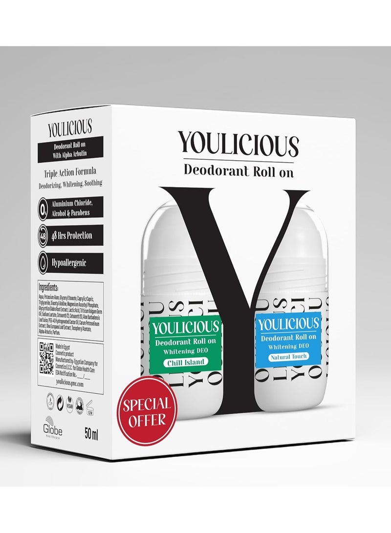 Deodorant Roll on Natural Touch & Chill Island 1+1