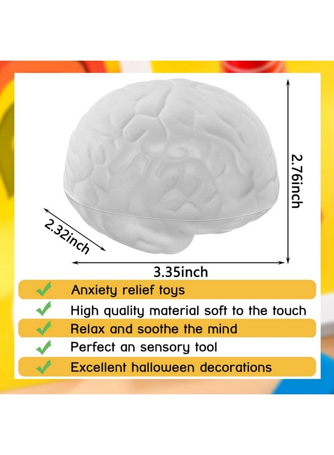 Hungdao Anatomy Stress Toy Set 2 Pieces Heart Stress Balls With Squishy Brain Pu Foam Stress Ball Zombie Fake Healthcare Anatomy Stress Ball For Relief Stress - Image 3