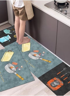 Arabest 2-Piece Geometric Pattern Kitchen Rugs Mats  - Image 1