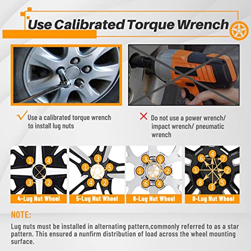 MIKKUPPA 24pcs M12x1.25 Lug Nuts - Replacement for 2005-2015 Armada, 2004-2019 Titan, 1995-2004 Pickup Aftermarket Wheel Chrome Closed End Spline Lug Nuts - Image 5