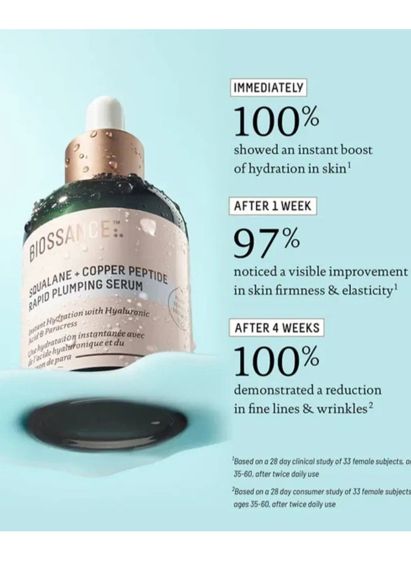 BIOSSANCE SQUALANE + COPPER PEPTIDE RAPID PLUMPING SERUM - Image 2