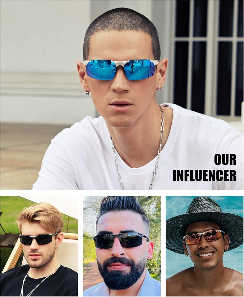 Duco Mens Sports Polarized Sunglasses UV Protection Sunglasses for Men 8177s - Image 3