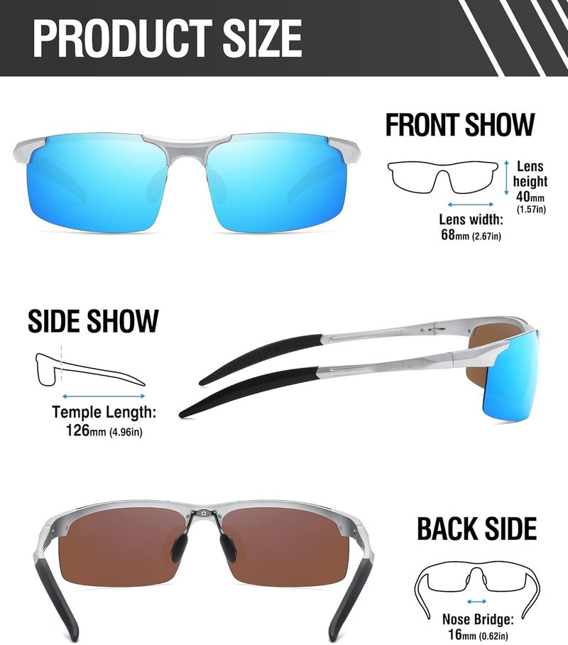 Duco Mens Sports Polarized Sunglasses UV Protection Sunglasses for Men 8177s - Image 4