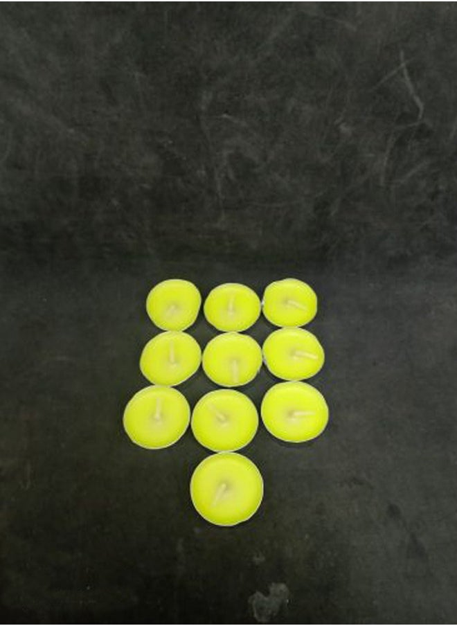 Generic 10 pieces of green round candles  - Image 3