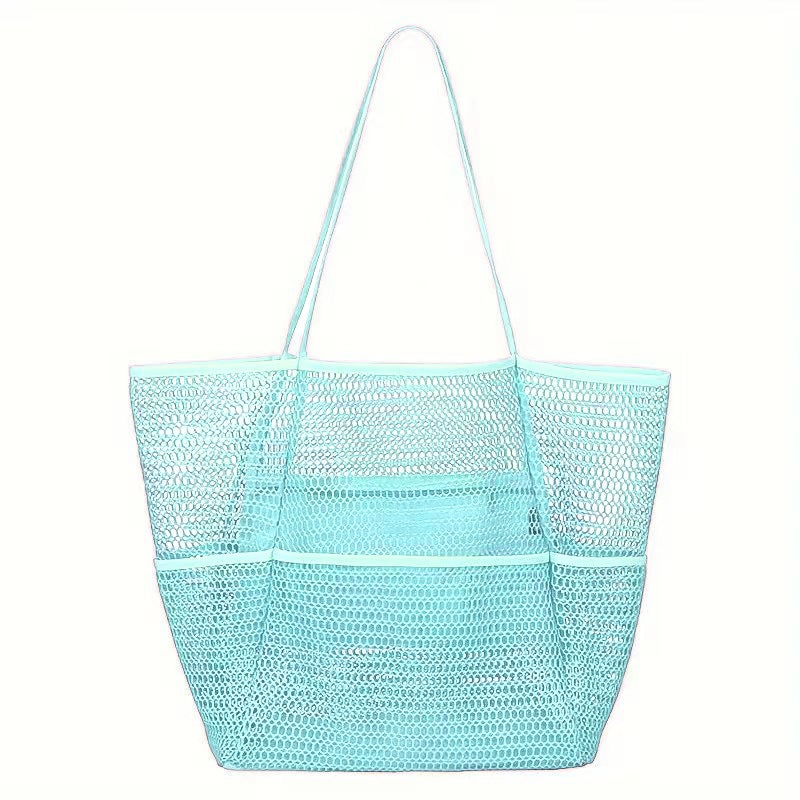 Best-Selling Beach Bag - Double-Layer Mesh Storage for Beach, Bathhouse & Travel