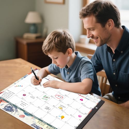 Gannyfer Desk Calendar 20262027 18Month Large Desk Calendar Use Now Through June 2027 22 x 17 Desktop Pad Calendar Perfect for Your Home School or Office 6 Stickers Included - Image 3
