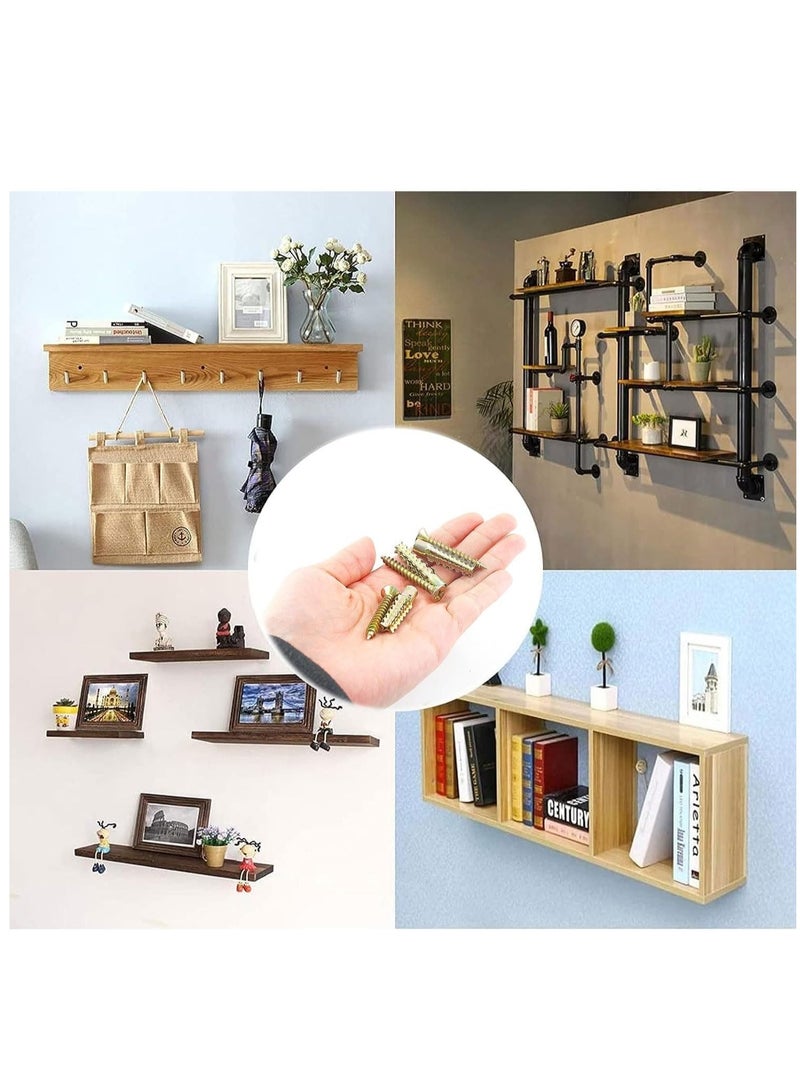 SYOSI 20PCs Self Tapping Screws and Ribbed Anchors Assortment Screws Kit, Galvanized Surface, Screws Assortment Steel Self Drilling Drywall Anchors Wall Plugs Set for Hollow Wall Hanging or Blinds, 6x32mm - Image 5