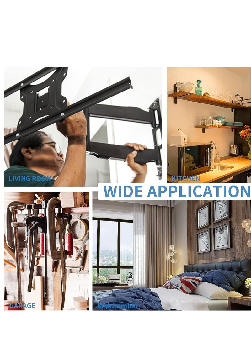 SYOSI 20PCs Self Tapping Screws and Ribbed Anchors Assortment Screws Kit, Galvanized Surface, Screws Assortment Steel Self Drilling Drywall Anchors Wall Plugs Set for Hollow Wall Hanging or Blinds, 6x32mm - Image 4