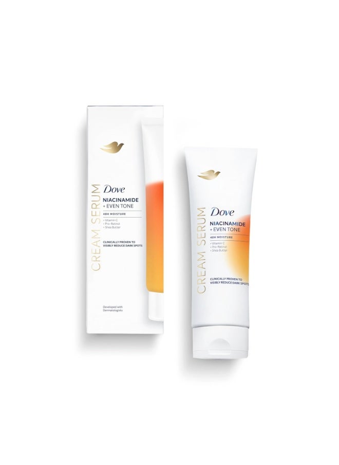 Dove Dove Body Cream Serum Niacinamide + Even Tone for Dark Spots and Uneven Tone with Vitamin C, Pro-Retinol and Shea Butter Lotion, 8 oz  - Image 1