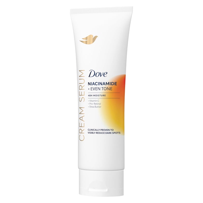 Dove Body Cream Serum Niacinamide + Even Tone for Dark Spots and Uneven Tone with Vitamin C, Pro-Retinol and Shea Butter Lotion, 8 oz - Image 1