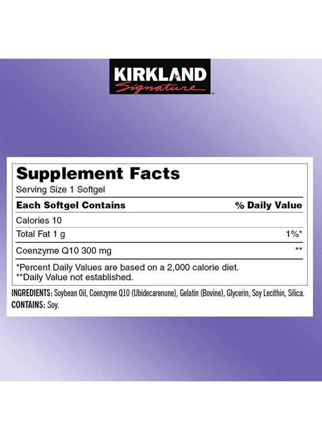 Kirkland Signature CoQ10 300 mg., 100 Softgels (3 Pack) - Image 4