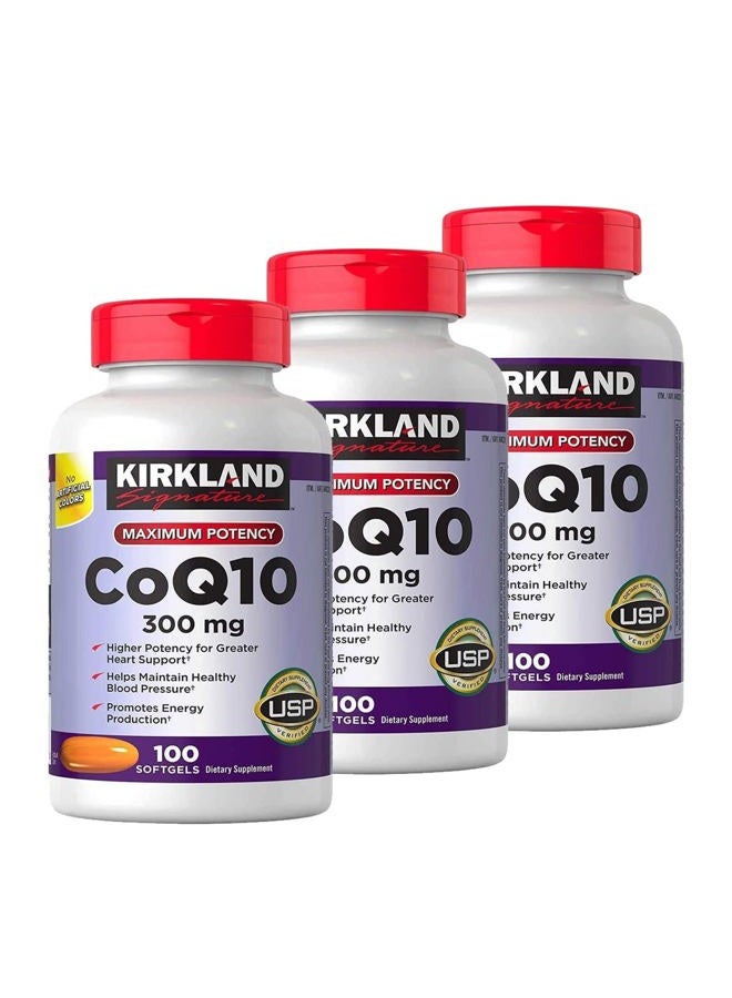 Kirkland Signature CoQ10 300 mg., 100 Softgels (3 Pack) - Image 1