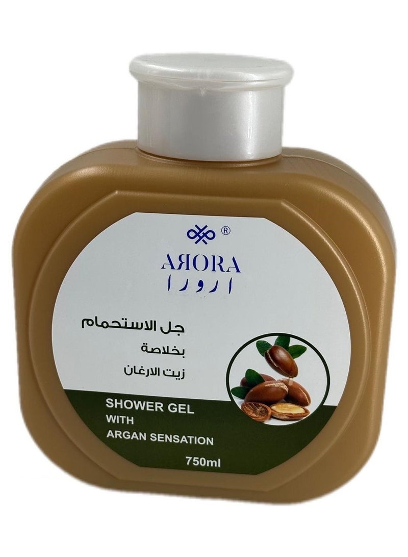 أرورا جل استحمام بزيت الارغان - 750 مل